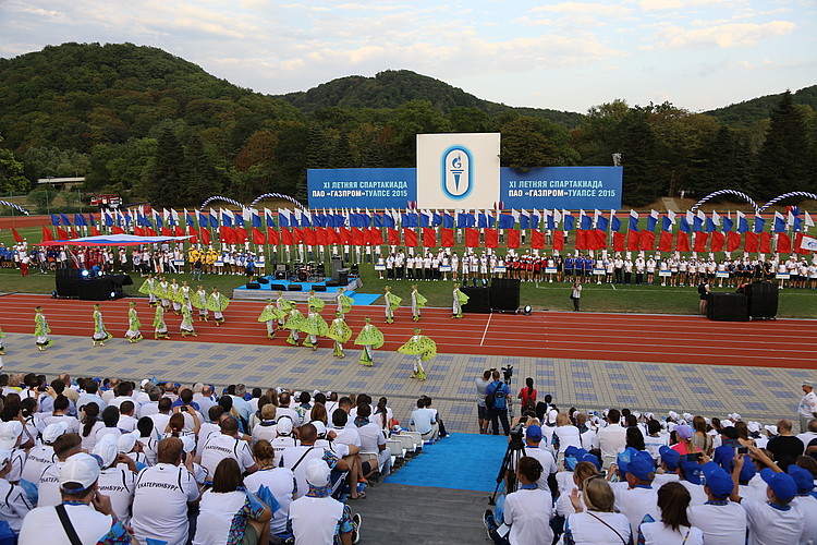 Церемония открытия XI летней Спартакиады ПАО "Газпром"