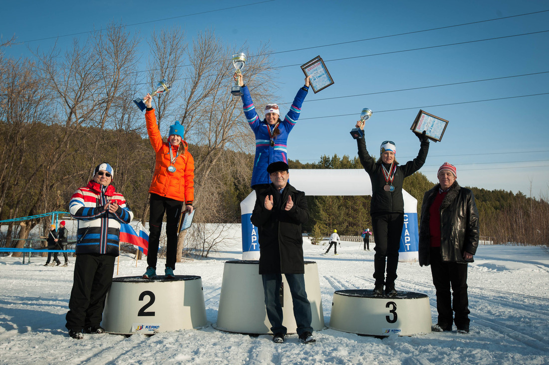 Награждение победителей лыжных гонок