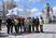 Работники предприятия на уборке Вознесенской площади и сквера возле главного здания ООО "Газпром трансгаз Екатеринбург"