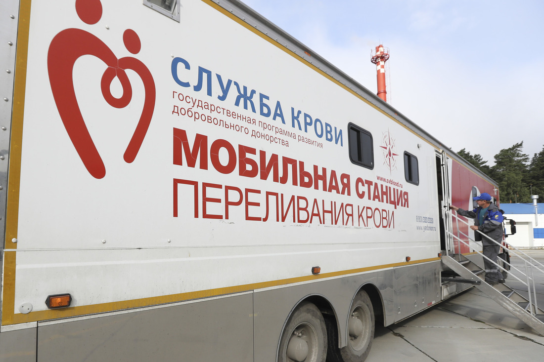 Мобильная станция переливания крови приехала на площадку Малоистокского ЛПУМГ