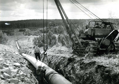 1964 год, строительство последних километров магистрали под Свердловском